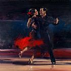 Flamenco Dancer - dance series painting